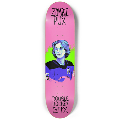 DHS X ZOMBIE PUX JACK HUGHES GLOW IN THE DARK SKATE DECK