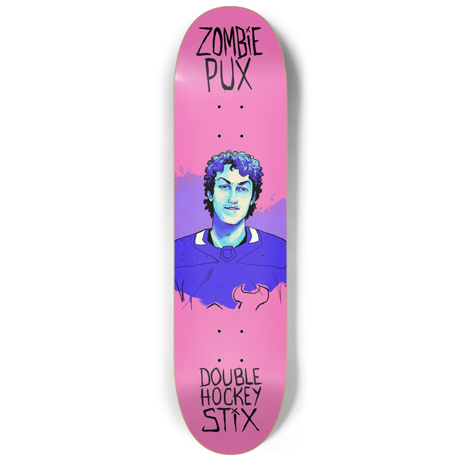 DHS X ZOMBIE PUX LUKE HUGHES GLOW IN THE DARK SKATE DECK