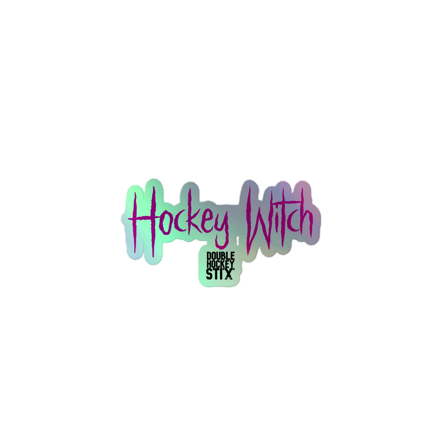 HOCKEY WITCH HOLOGRAPHIC STICKER H24