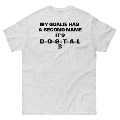 MY GOALIE HAS A FIRST NAME TEE