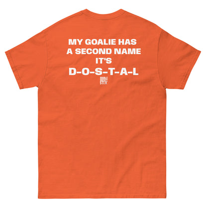 MY GOALIE HAS A FIRST NAME TEE