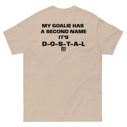 MY GOALIE HAS A FIRST NAME TEE