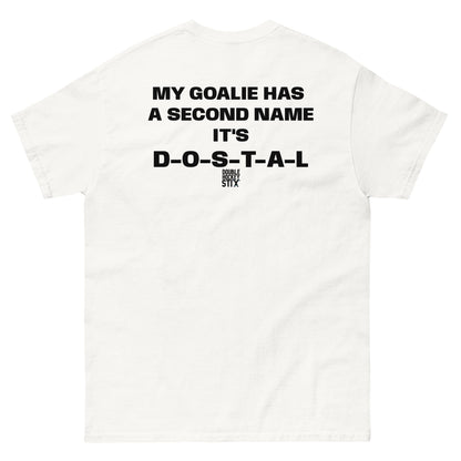 MY GOALIE HAS A FIRST NAME TEE