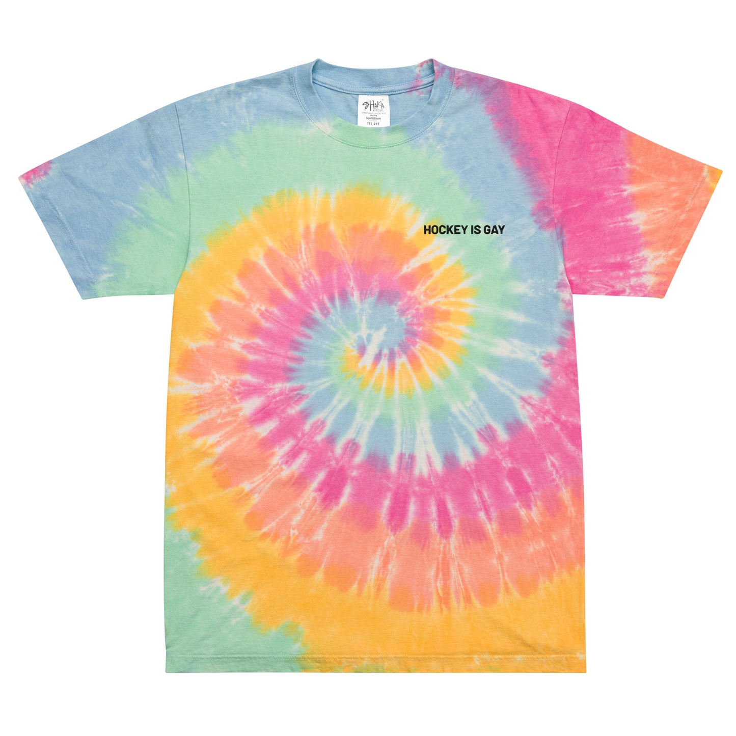 HOCKEY IS GAY EMBROIDERED TIE DYE