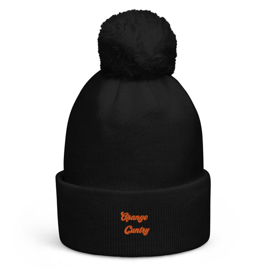 ORANGE CUNTRY POM BEANIE