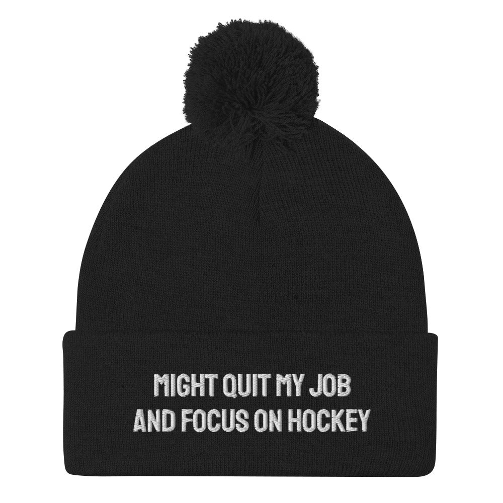 FOCUS ON HOCKEY POM BEANIE