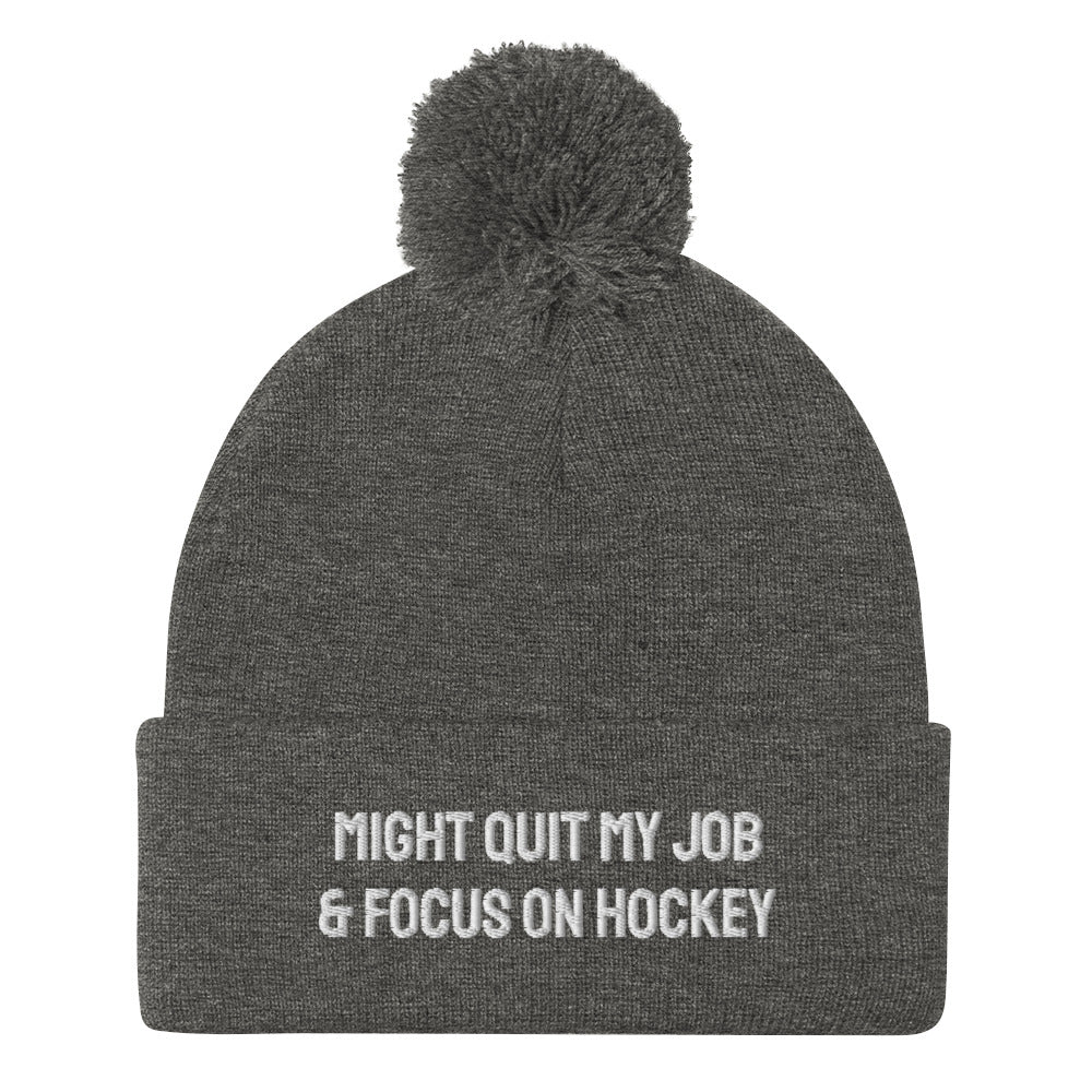 FOCUS ON HOCKEY POM BEANIE