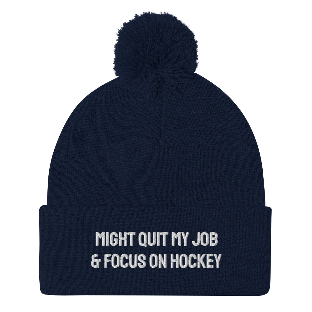 FOCUS ON HOCKEY POM BEANIE