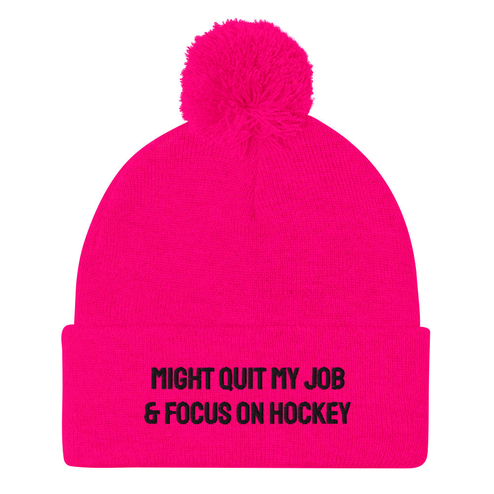 FOCUS ON HOCKEY POM BEANIE