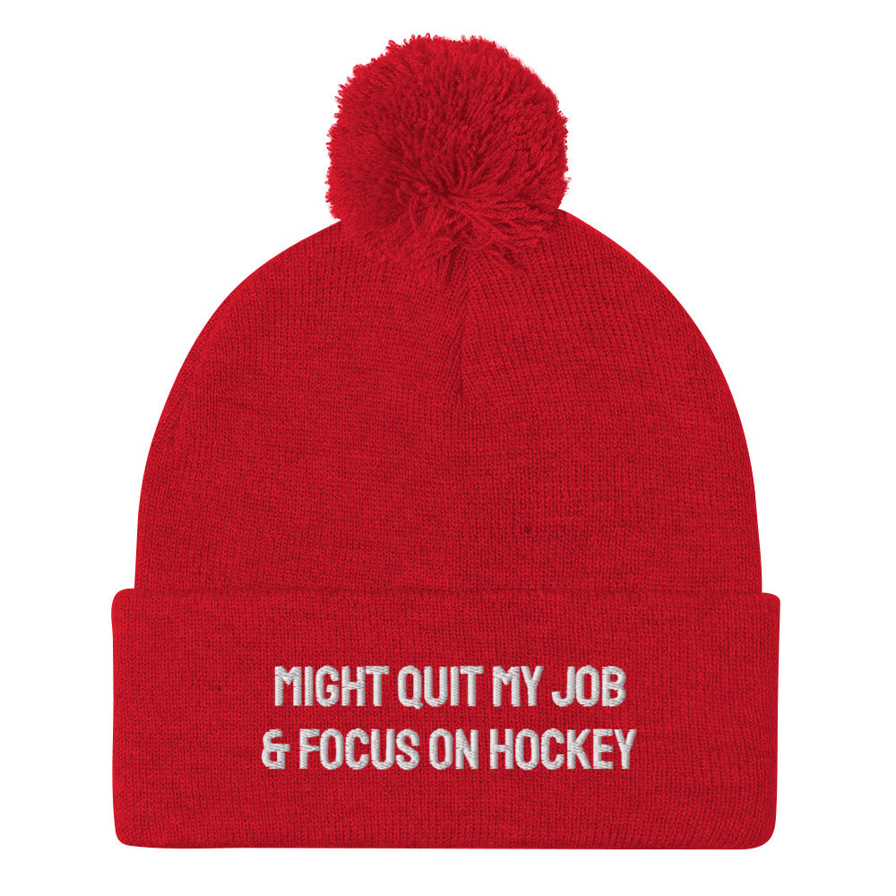 FOCUS ON HOCKEY POM BEANIE