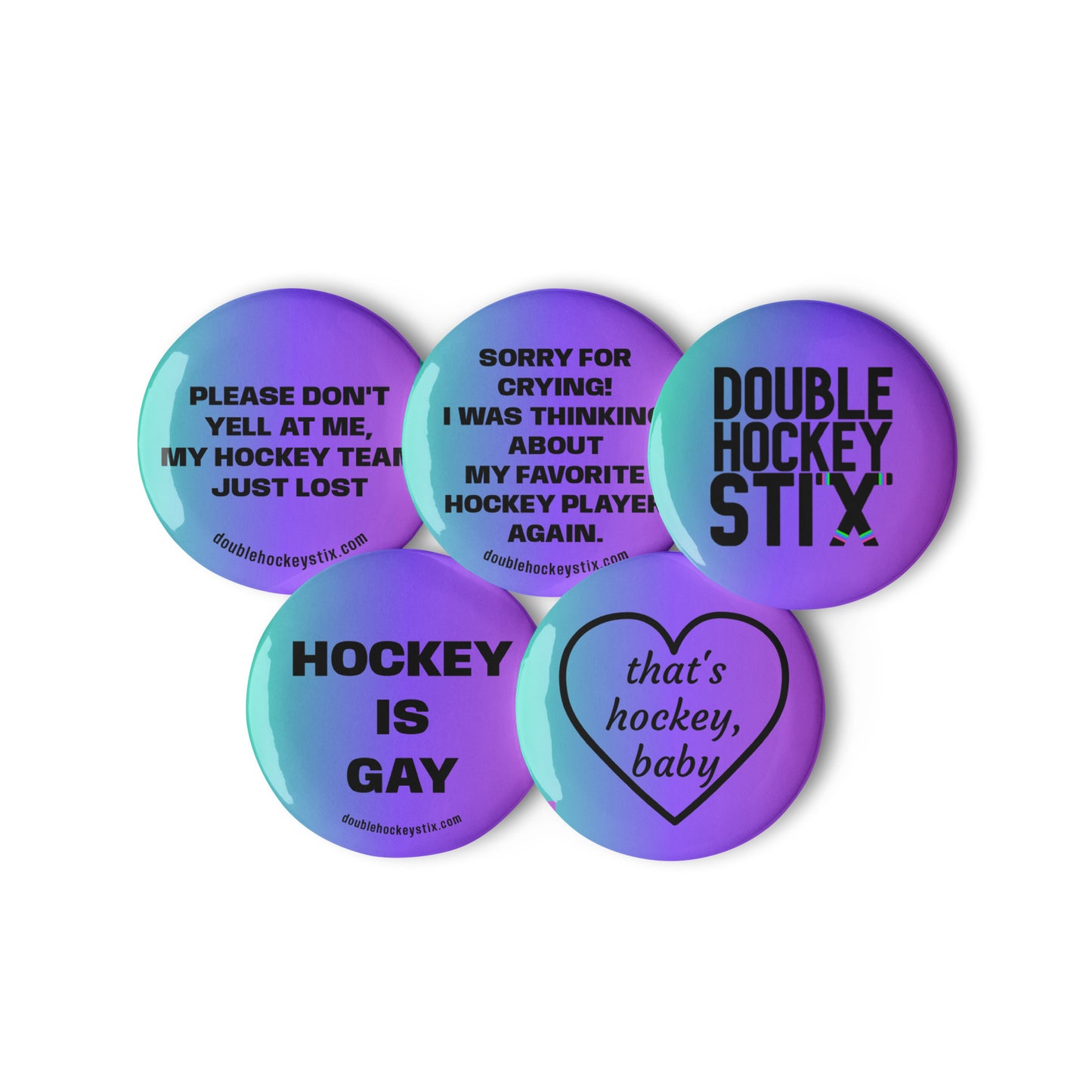 C'EST UN ENSEMBLE DE BOUTONS POUR BÉBÉ DOUBLE HOCKEY STIX (5)