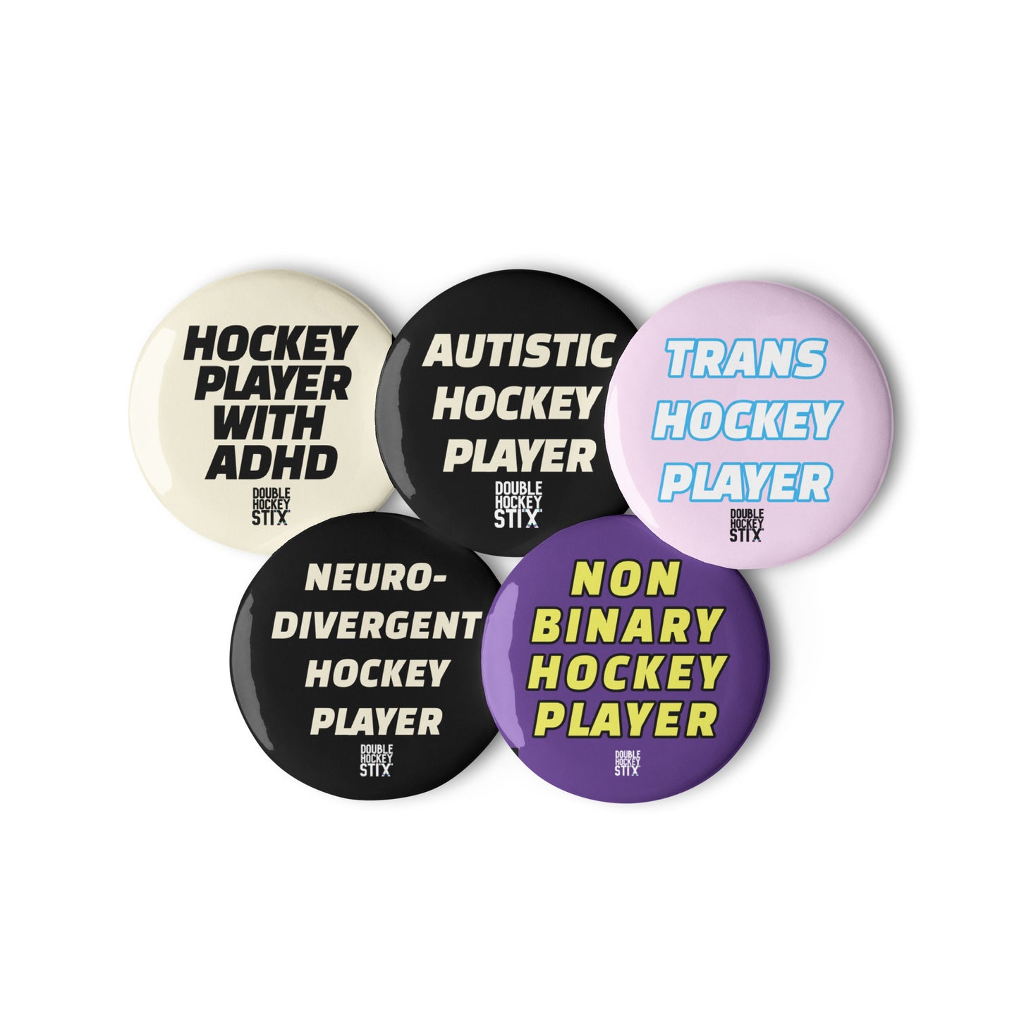 OUT N PROUD HOCKEY PLAYER BUTTON SET