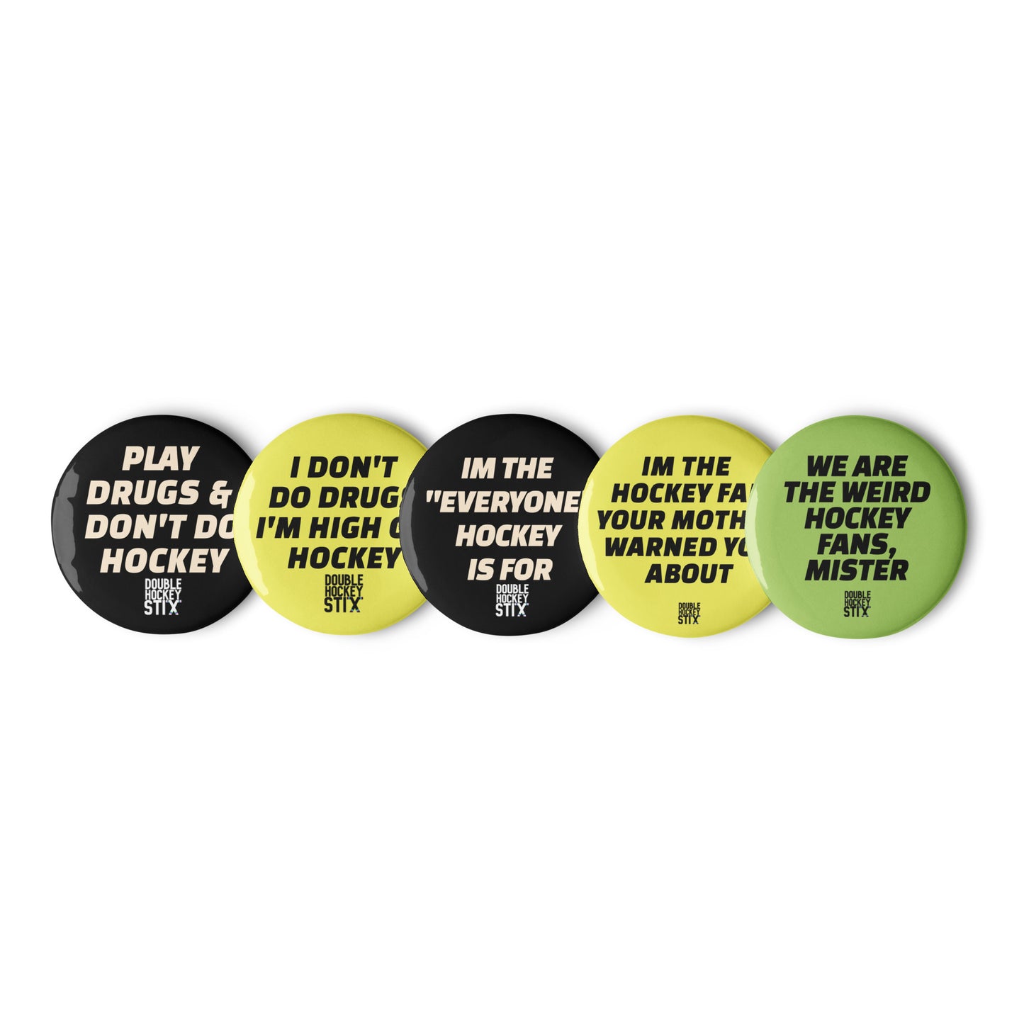 WEIRD HOCKEY FANS BUTTON SET