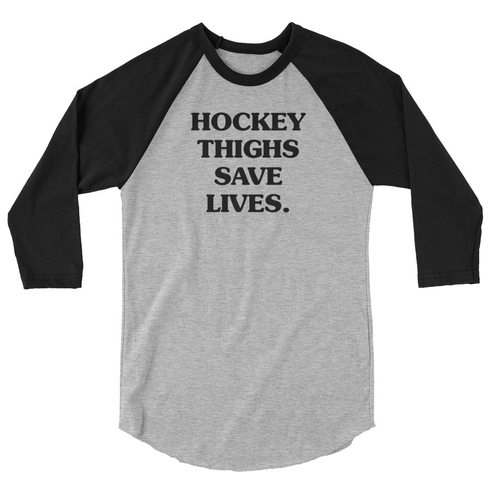 HOCKEY THIGHS BASEBALL TEE