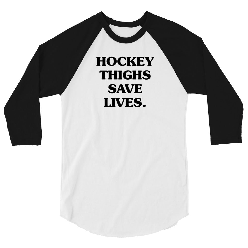 HOCKEY THIGHS BASEBALL TEE