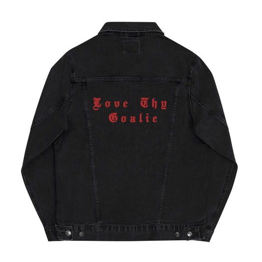 LOVE THY GOALIE DENIM JACKET