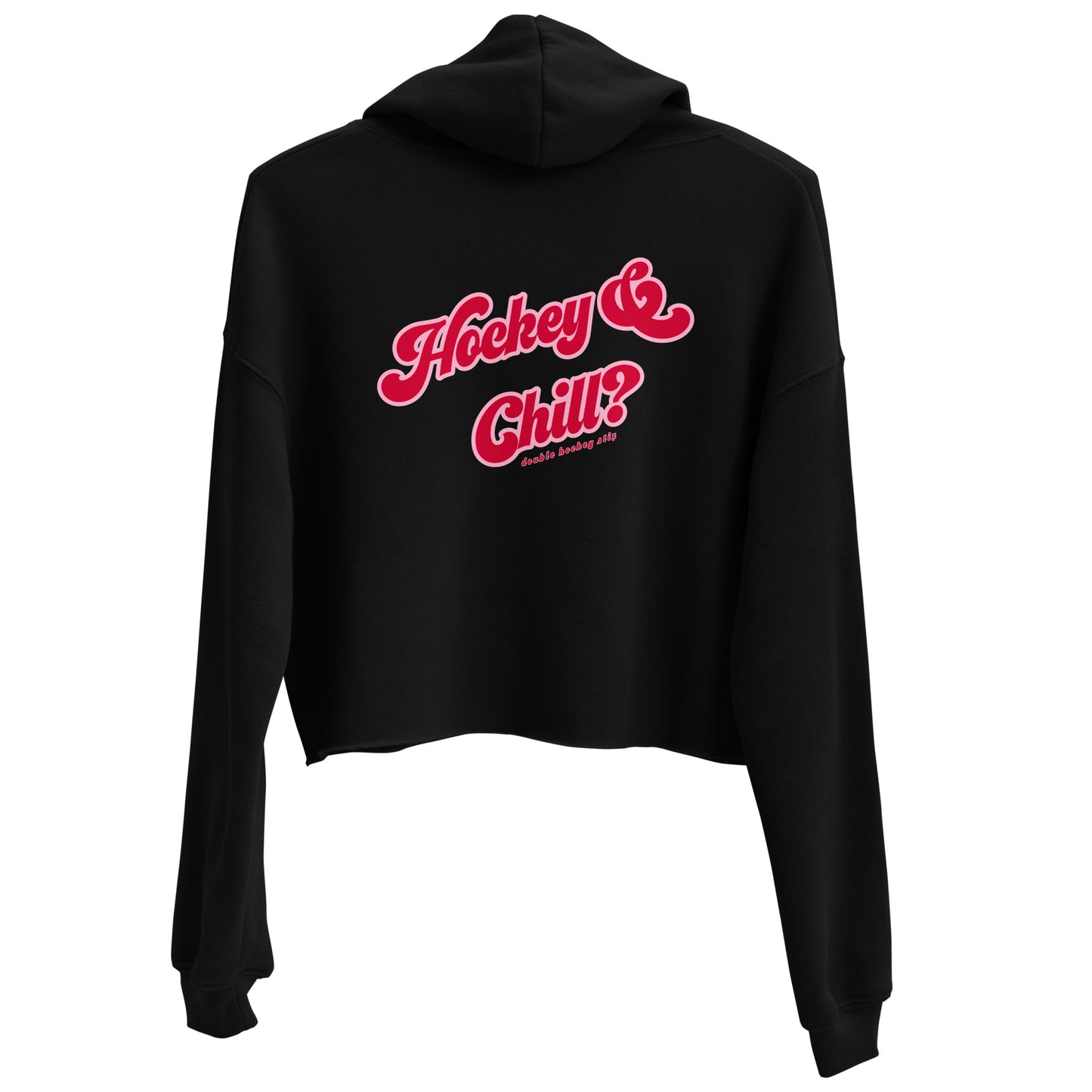 HOCKEY & CHILL CROP HOODIE