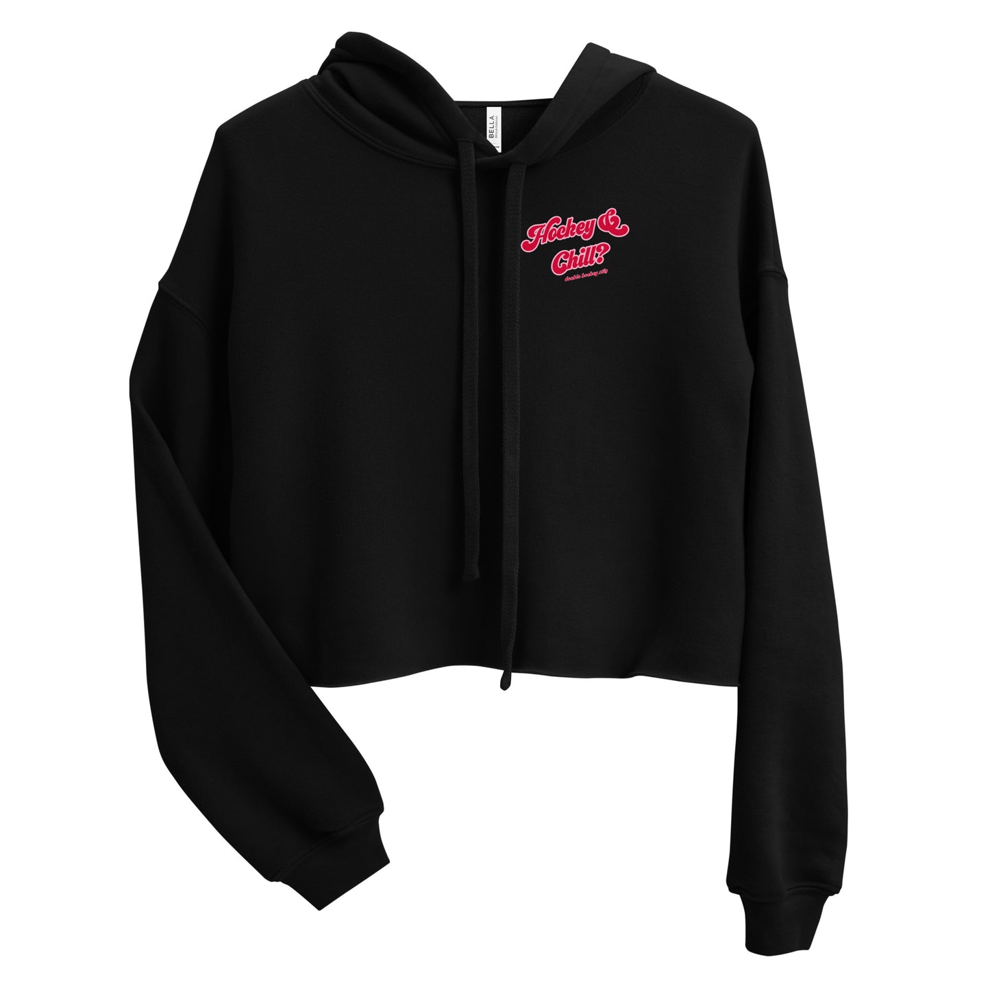 HOCKEY & CHILL CROP HOODIE