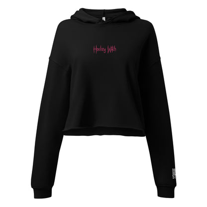 HOCKEY WITCH EMBROIDERED CROPPED HOODIE H24