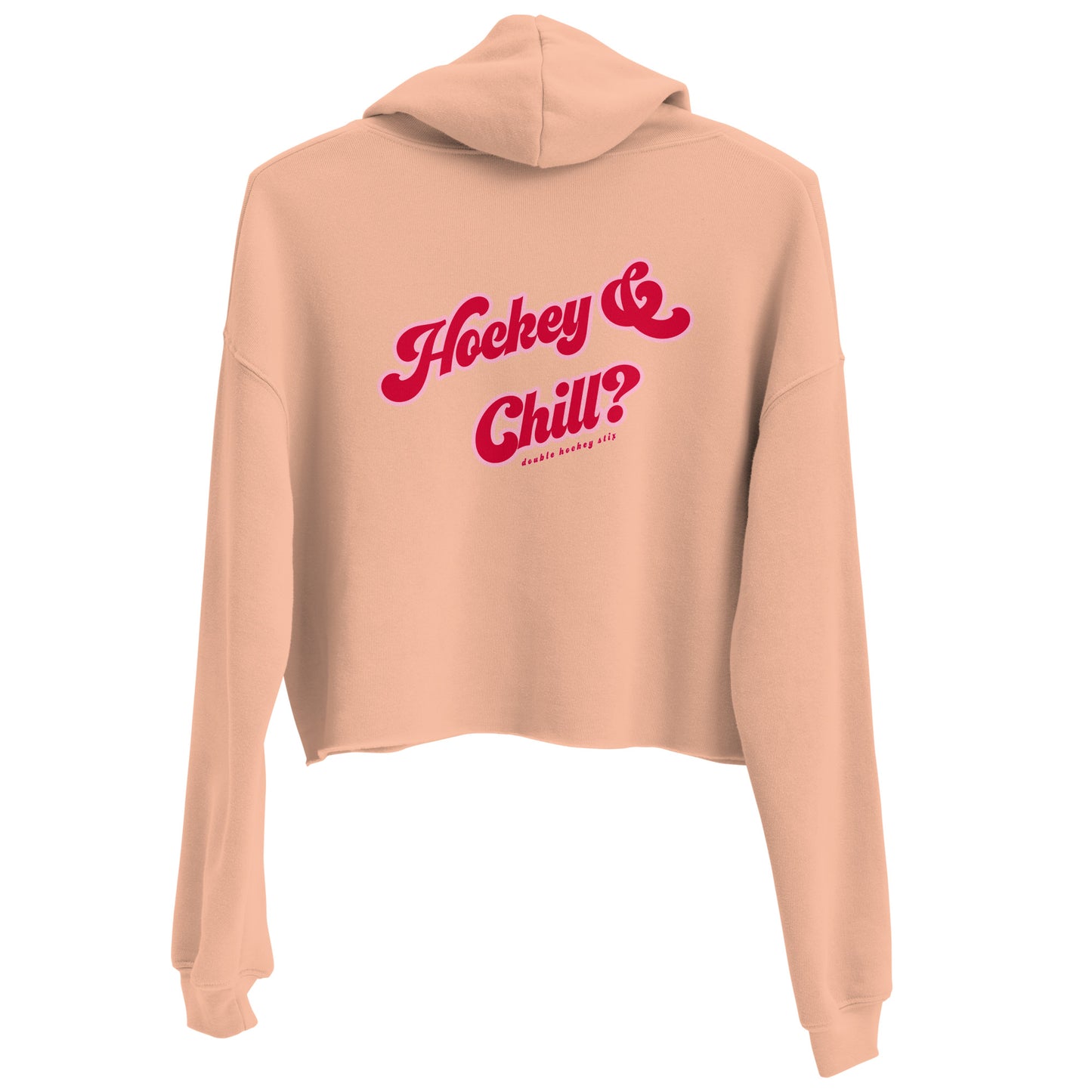 HOCKEY & CHILL CROP HOODIE