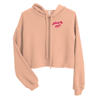 HOCKEY & CHILL CROP HOODIE