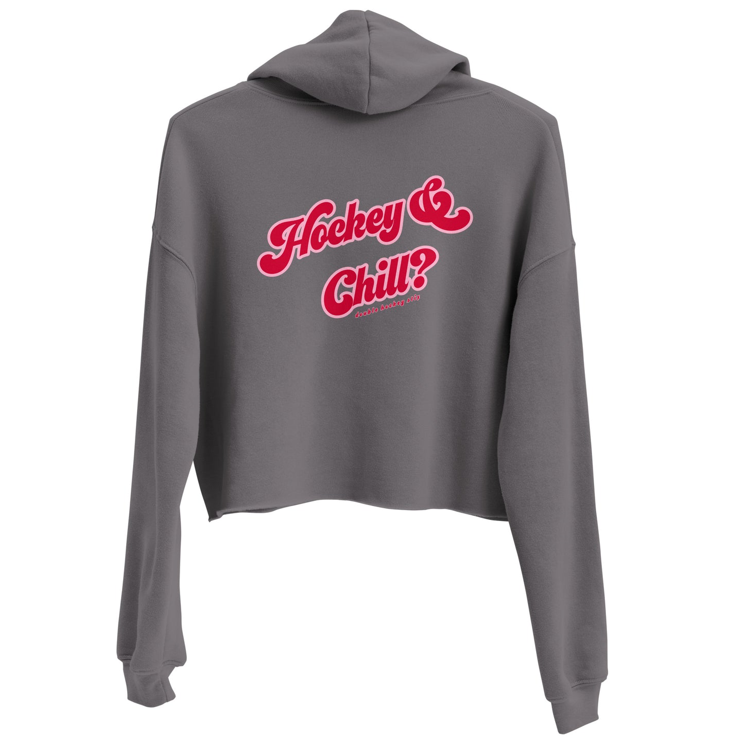 HOCKEY & CHILL CROP HOODIE