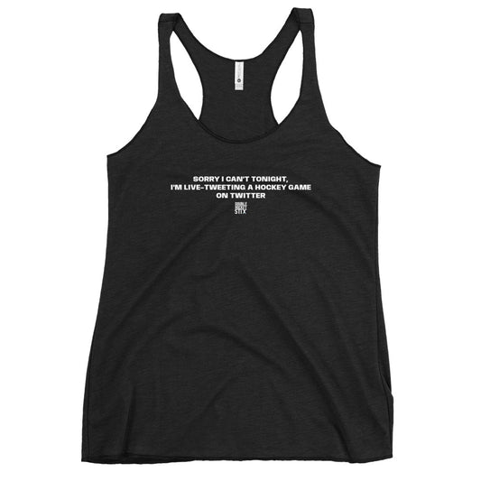 LIVE TWEETING RACERBACK TANK